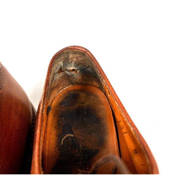 Salvatore Ferragamo Studio Shoes Brown Derby Made In Italy Men\'s 8D Nice